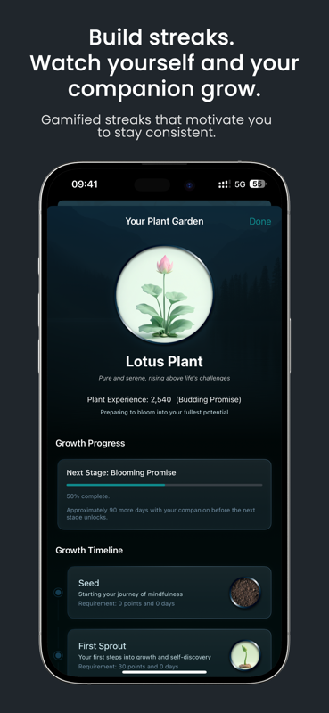 Bloom garden progression screen